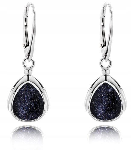  SILVER DELICATE HANGING EARRINGS WITH CAIRO NIGHT