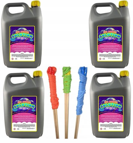 Soap bubble, liquid mega bubbles, 20 l + 3 sticks