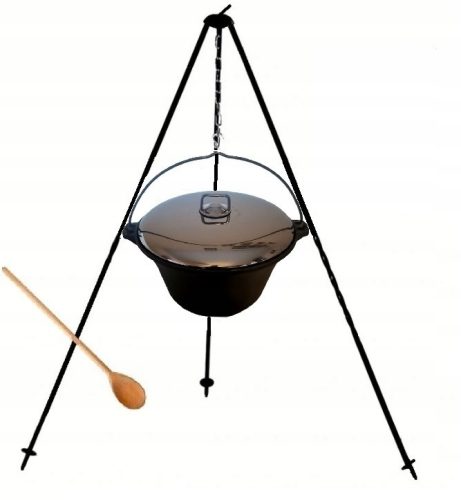  Hungarian cast iron cauldron 8l tripod lid