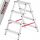 Higher ladder 2.82 m aluminum 1 x 4 up to 125 kg