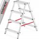 Higher ladder 2.82 m aluminum 1 x 4 up to 125 kg