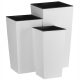 Pots and planters for outdoor and garden MINOOP flowerpot 45 cm x 24 x 45 cm plastic white, grey and silver tones + 2 more products