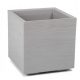 Pots and planters for outdoor and garden Pygmy flowerpot 39 cm x 39 x 39 cm, plastic in grey and silver tones