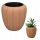  Lamela flowerpot, 40 cm x 40 x 42 cm, diameter 40 cm, plastic in orange tones