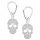  SILVER EARRINGS SUGAR SKULL silver 925