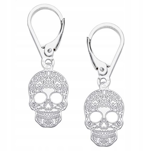  SILVER EARRINGS SUGAR SKULL silver 925