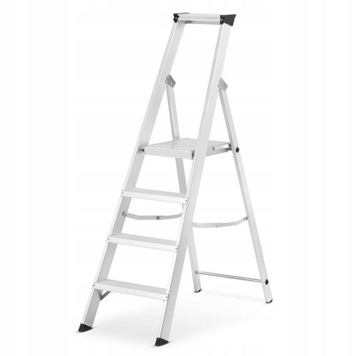 Higher ladder 2.84 m aluminum 1 x 4 up to 150 kg