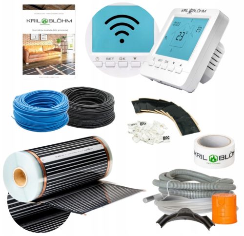  HEATING FILM SET 5m2 140W/50cm+Blauw T3 WiFi