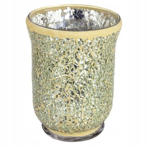  CANDLESTICK VASE ORGANIZER MOSAIC CHAMPAGNE SILVER