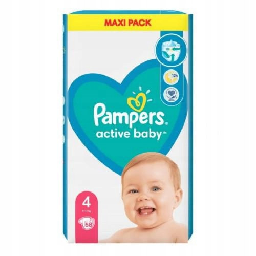  Pampers Active Baby Diapers Size 4 58 pcs.