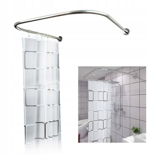 Shower curtain rods Whitedream shower rod 80-130 x 0 mm black