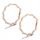  GOLDEN HOOP EARRINGS INTERLACED PEARLS