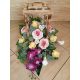 Lantern Lantern Flowers Grave Composition Bouquet