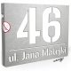 Printima House Number Silver 40 x 30 cm