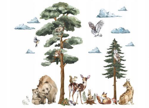 Decorative Wall Stickers Wall Stickers FOREST ANIMALS, Teddy Bears, Owls XL