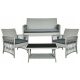 A set of garden and patio furniture Garden furniture set eHockers Technorattan Kalina grey 4-pcs.