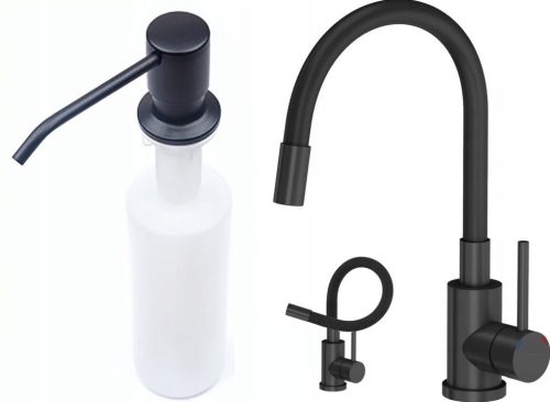  Quadron Maggie floor-standing kitchen faucet, black