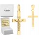  GOLD CROSS WITH LORD JESUS 585 ENGRAVING