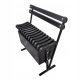 Bench with metal backrest 80 x 25 cm