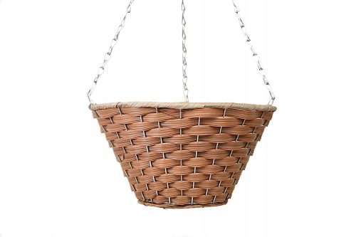  Dixiestore flowerpot, 31 cm x 31 x 16 cm, diameter 31 cm, plastic in brown and beige tones