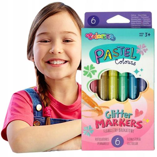  Marker pens for school for children Glitter Colorino 6 pcs.