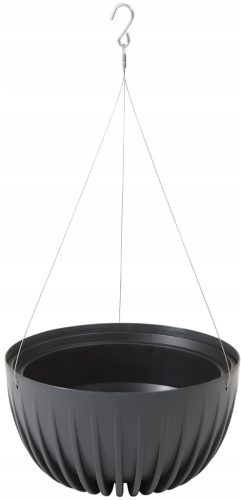  Flowerpot Lamela 29.8 cm x 29.8 x 15.6 cm Diameter 30 cm Plastic black, graphite