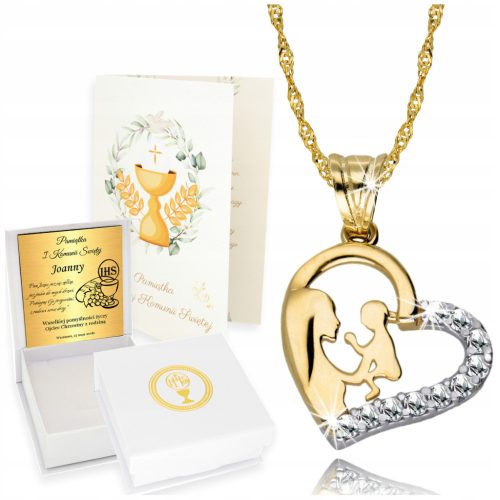  Gold Chain 333 Medal Baptism Communion Engraving