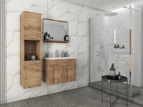 Mirjan24 bathroom furniture, 4 elements, Wotan oak