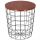  Springos Coffee Table Round Coffee Table 42 x 42 x 45 cm Black