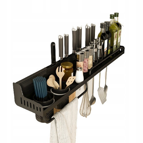  HANGING KITCHEN SHELF WITH HOOKS 70 CM B023