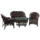 A set of garden and patio furniture Garden furniture set made of brown wood, 4 pieces.