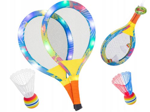 LED tennis rackets + shuttlecocks