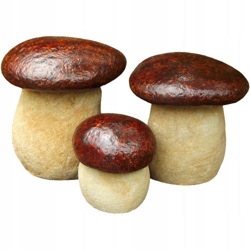  rock garden figures mushrooms set of 3