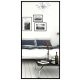 Bathroom mirror wall mirror Galakor, rectangular, metal frame, 600 x 1400 mm