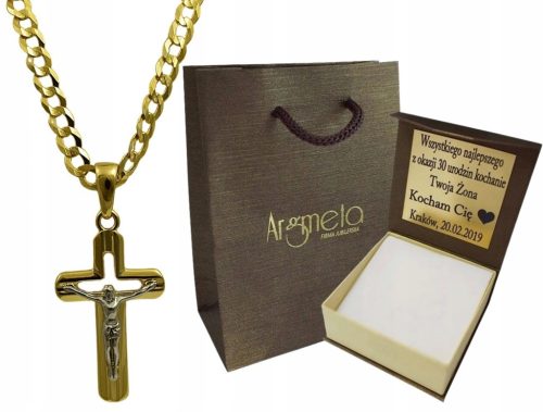  Gold Chain Cuirass 3.30 mm Full with Cross pr 585 Free Engraving