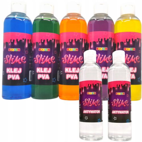  Squish Slime PVA X 4 Neon Glue + Activator 500ml