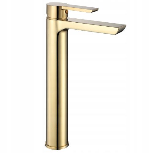 Rea Argus pedestal washbasin mixer, gold