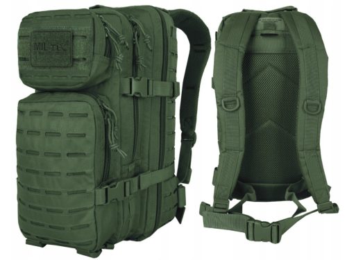 Mil-Tec Assault Pack Laser Cut Small 20L in Olive - Tactical Backpack
