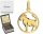  GOLD PENDANT ZODIAC SIGN TAURUS 585 ENGRAVING