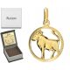  GOLD PENDANT ZODIAC SIGN TAURUS 585 ENGRAVING