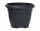  Prosperplast flowerpot, 40 cm x 40 x 31.5 cm, diameter 40 cm, plastic in grey and silver