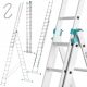 Higher ladder 10.69 m aluminum 3 x 14 up to 120 kg