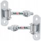 SCREWED, ADJUSTABLE GATE HINGE, M12, SLIP, 2 PCS