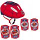  Casque de vélo rouge Spider-Man Seven 9057 + ensembles de protections Marvel 9063 universels