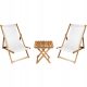 Sun loungers and garden and terrace Meblo-Styl deck chair, white wood