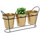 Pots and planters for outdoor and garden Flowerpot 23 x 44.5 cm, gold-coloured metal