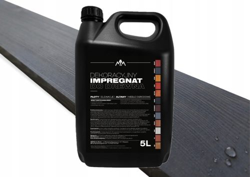 Impregnating Agent Wood Color M&M Anthracite 5l