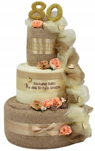 Sets of towels CAKE towels GIFT for Grandma's birthday 60 70 80