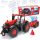  TRACTOR with trailer blows soap bubbles