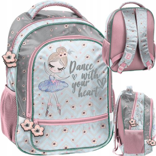 Fashionable School Backpack for Girls with Ballet Dancer Design by Paso